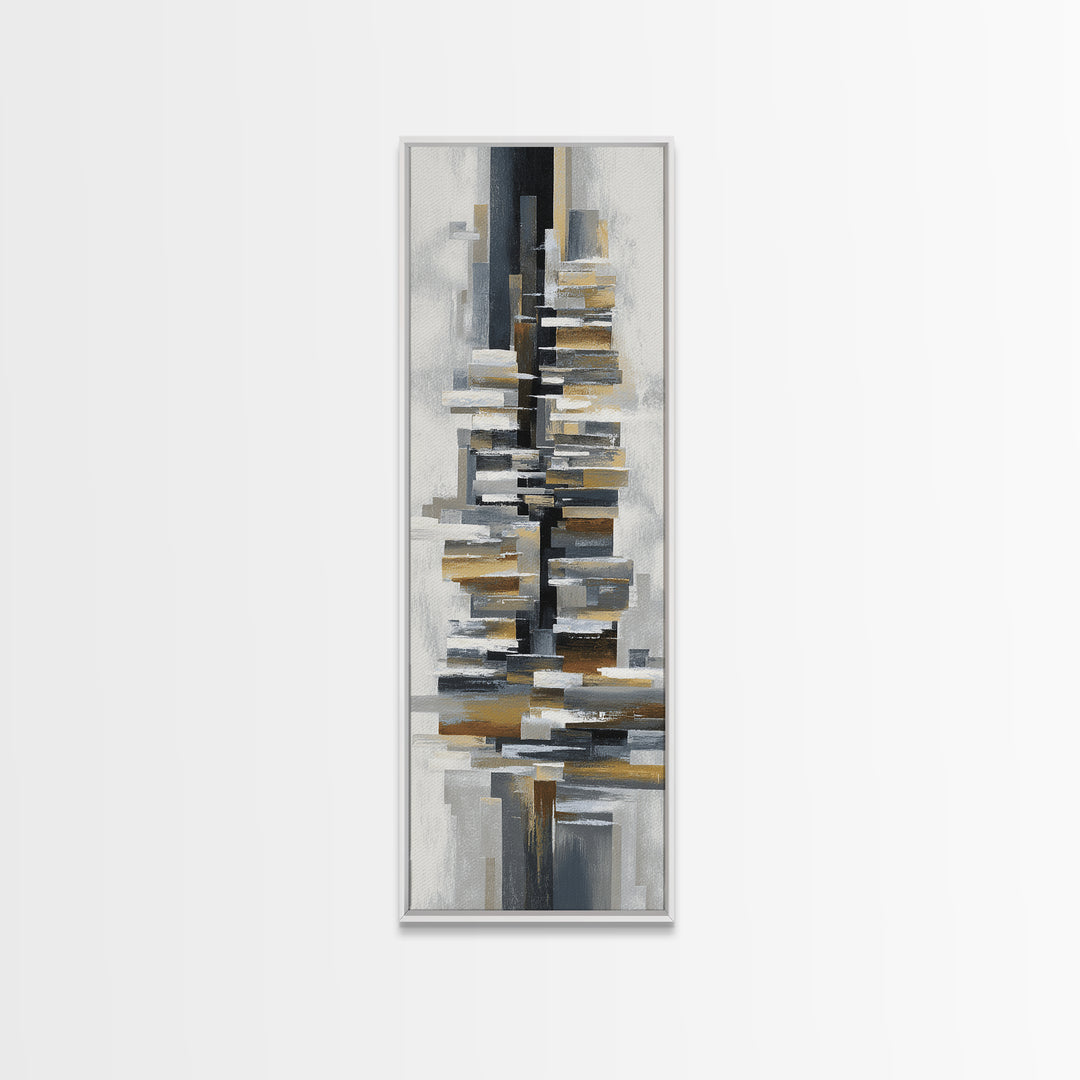 City Bridge Structure Framed Canvas Print, Urban Art, Basketball Wall Art, Living Room Decor, Fine Art, Urban, URB-1x3-70