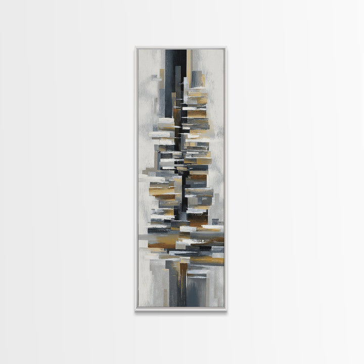 City Bridge Structure Framed Canvas Print, Urban Art, Basketball Wall Art, Living Room Decor, Fine Art, Urban, URB-1x3-70