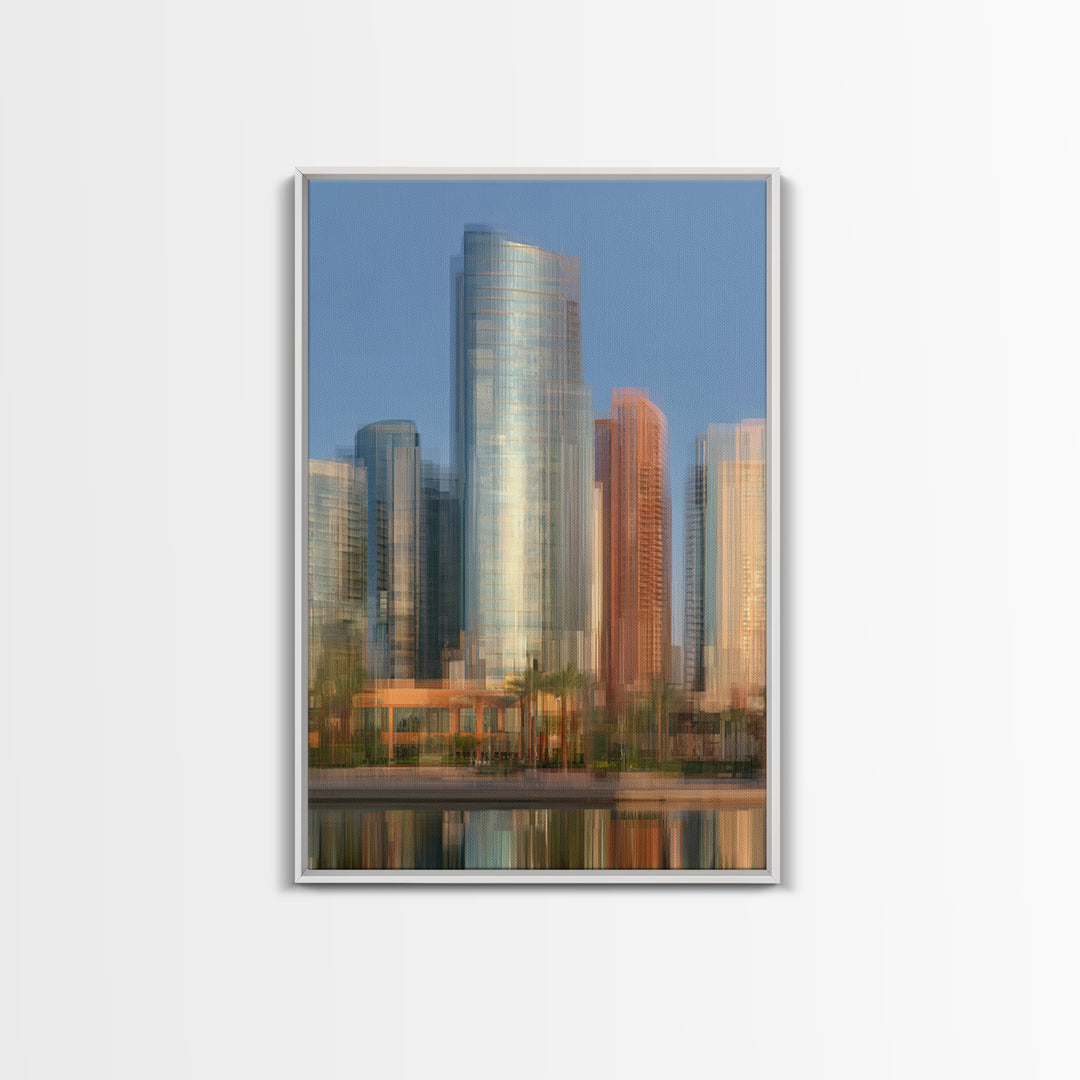 Modern Skyscraper Glass Reflections Canvas Print, Urban Art, Poster, Living Room Decor, Fine Art, Urban, Modern Wall Art, URB-2x3-70