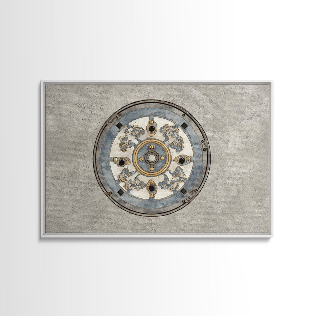 Open Manhole Steam Canvas Print, Urban Art, Modern Art, Living Room Decor, Urban, Gay Art, Gallery Decor, Neutral Decor, URB-3x2-21