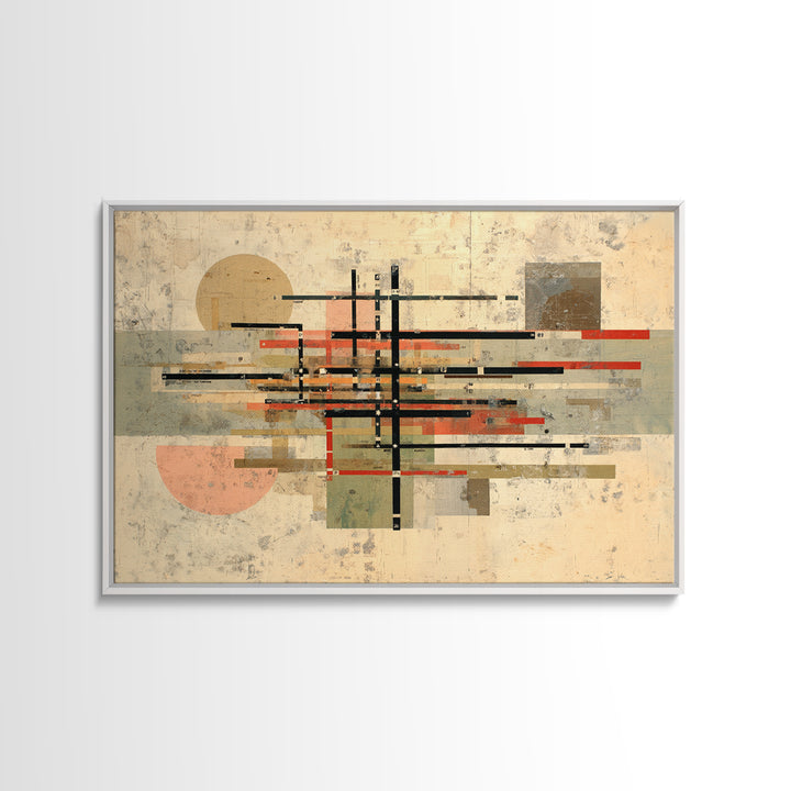Abstract Subway Map Lines Without Labels Canvas Print, Urban Art, Queer Art, Living Room Decor, Abstract Art, Urban, URB-3x2-56