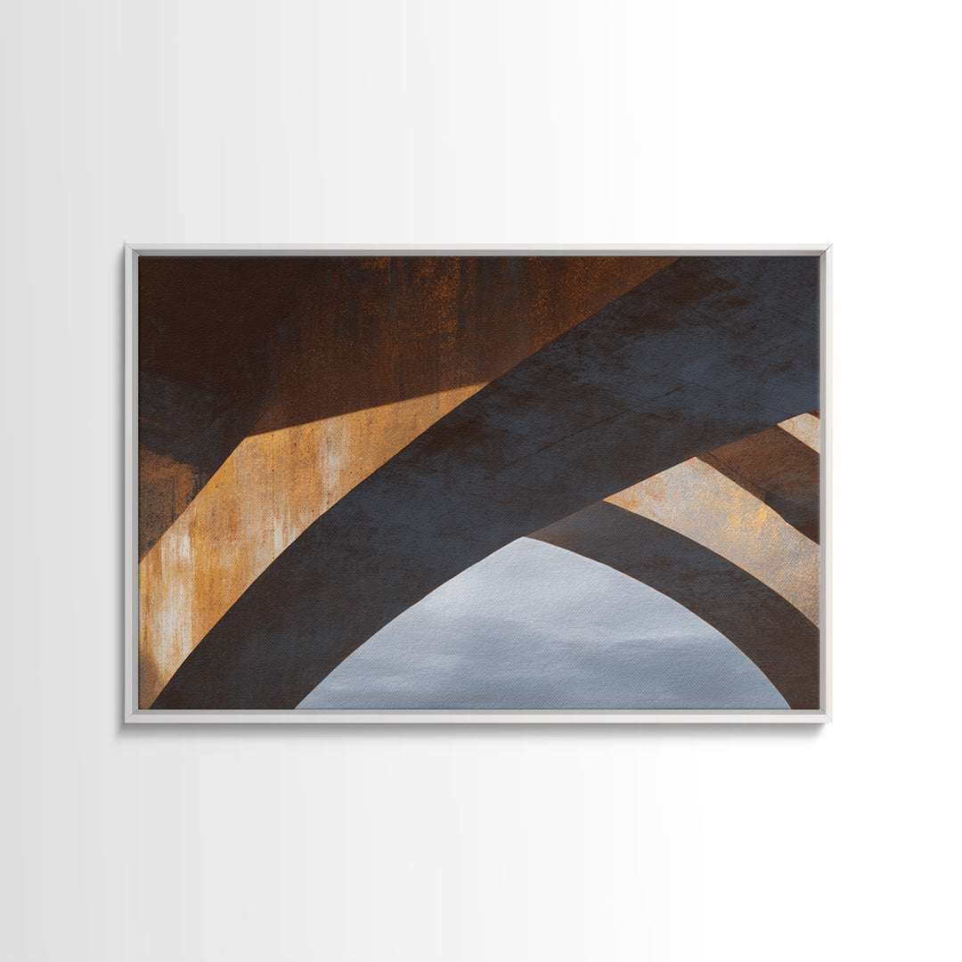 City Bridge Structure Framed Canvas Print, Urban Art, African American Art, Living Room Decor, Fine Art, Urban, Gallery Decor, URB-3x2-86
