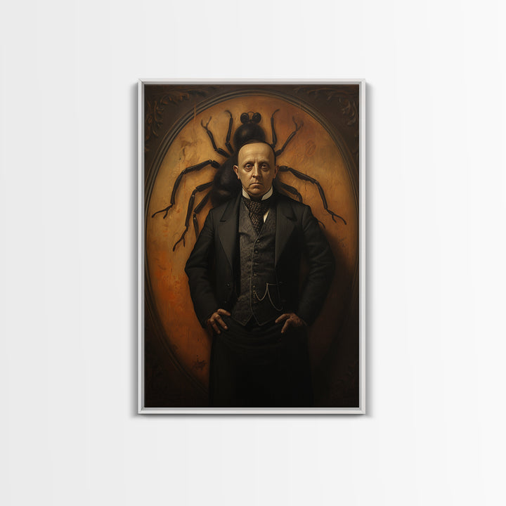 Beetle Inventor, Victorian Animal Portrait, Halloween Art, Gothic Whimsy Decor, Anthropomorphic Costume Art