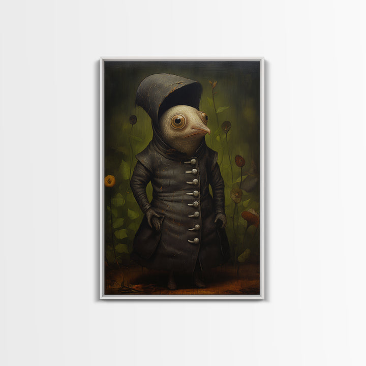 Snail Botanist, Victorian Animal Portrait, Halloween Art, Gothic Whimsy Decor, Anthropomorphic Costume Art
