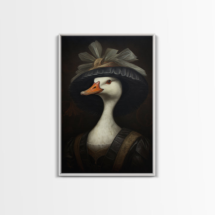 Goose Matron, Victorian Animal Portrait, Halloween Art, Gothic Whimsy Decor, Anthropomorphic Costume Art