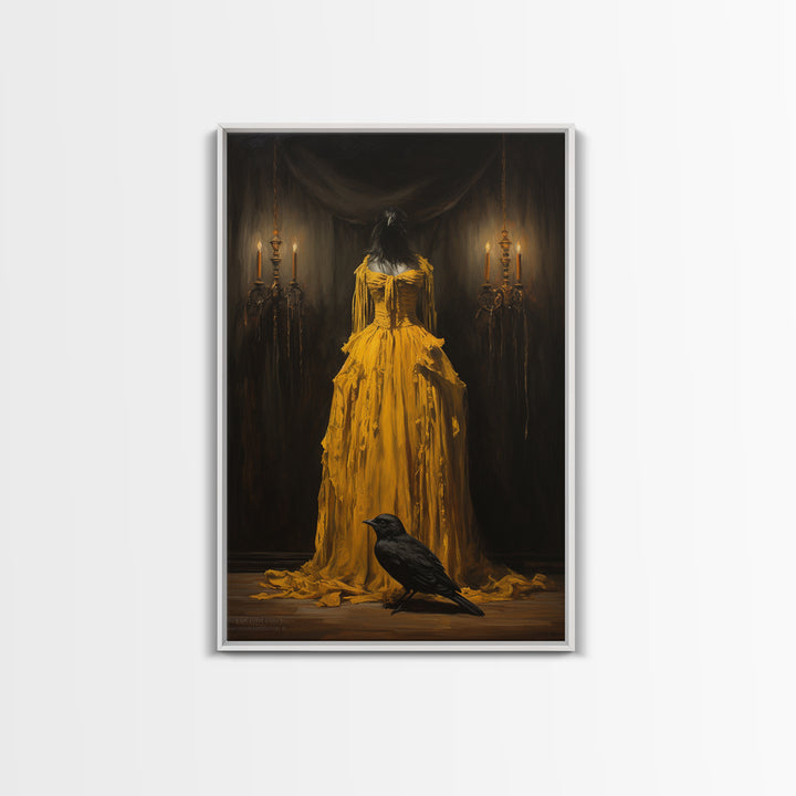 Canary Opera Singer, Victorian Animal Portrait, Halloween Art, Gothic Whimsy Decor, Anthropomorphic Costume Art