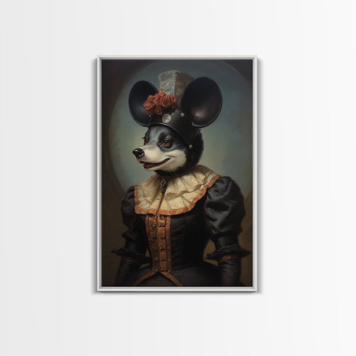 Orca Baroness, Victorian Animal Portrait, Halloween Art, Gothic Whimsy Decor, Anthropomorphic Costume Art