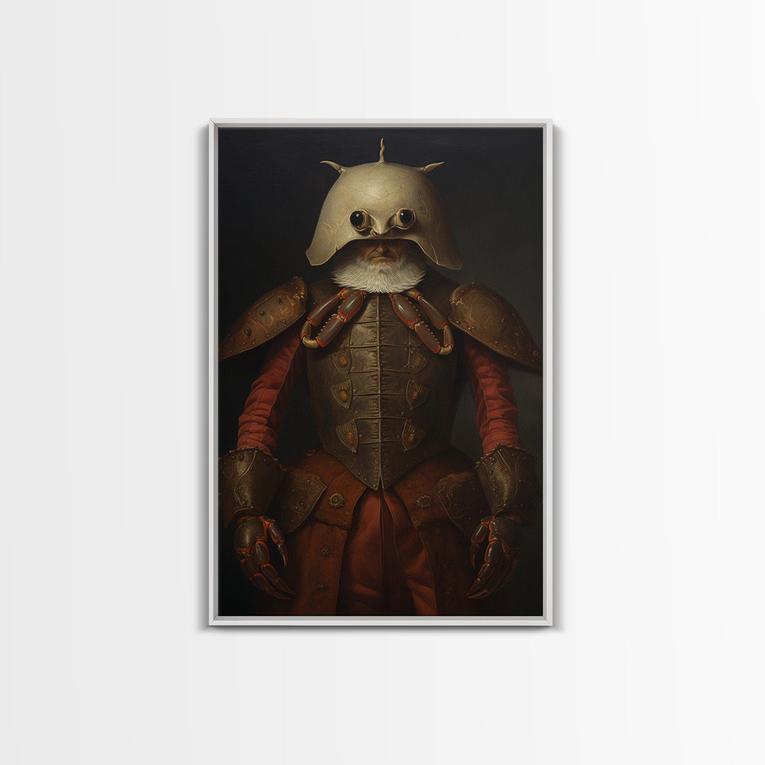 Crab Inspector, Victorian Animal Portrait, Halloween Art, Gothic Whimsy Decor, Anthropomorphic Costume Art