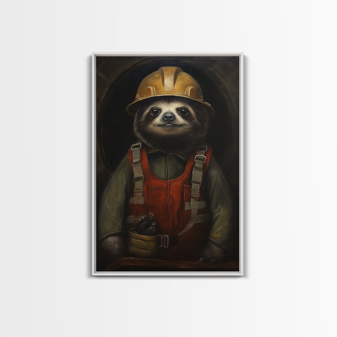 Beaver Engineer, Victorian Animal Portrait, Halloween Art, Gothic Whimsy Decor, Anthropomorphic Costume Art