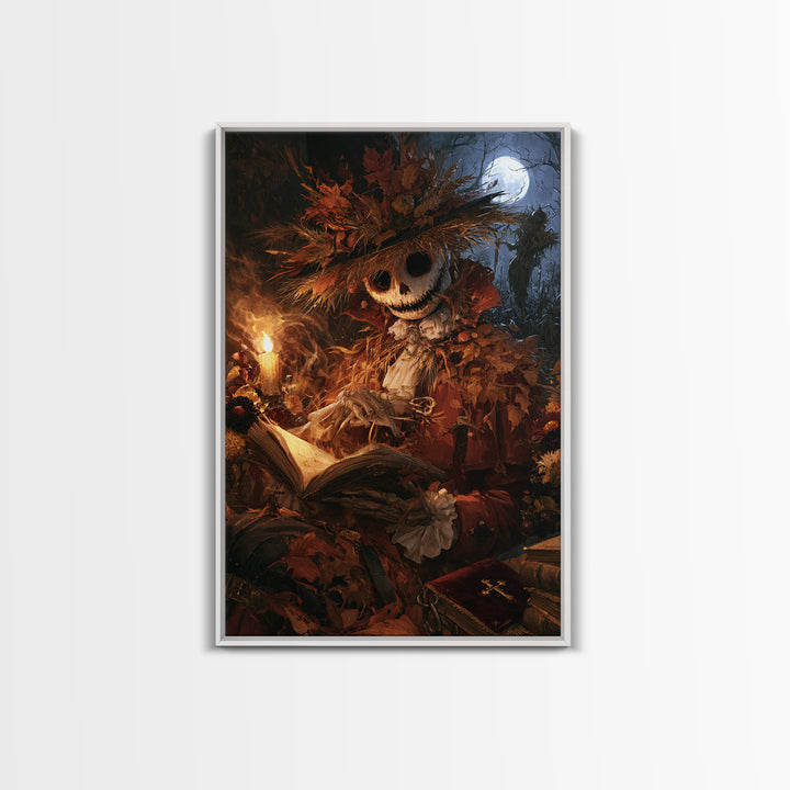 The Harvest Demon, Macabre Victorian Decor, Vertical Wall Art, Canvas Print, Gothic Wall Decor, Halloween Portrait Art, Halloween Decor