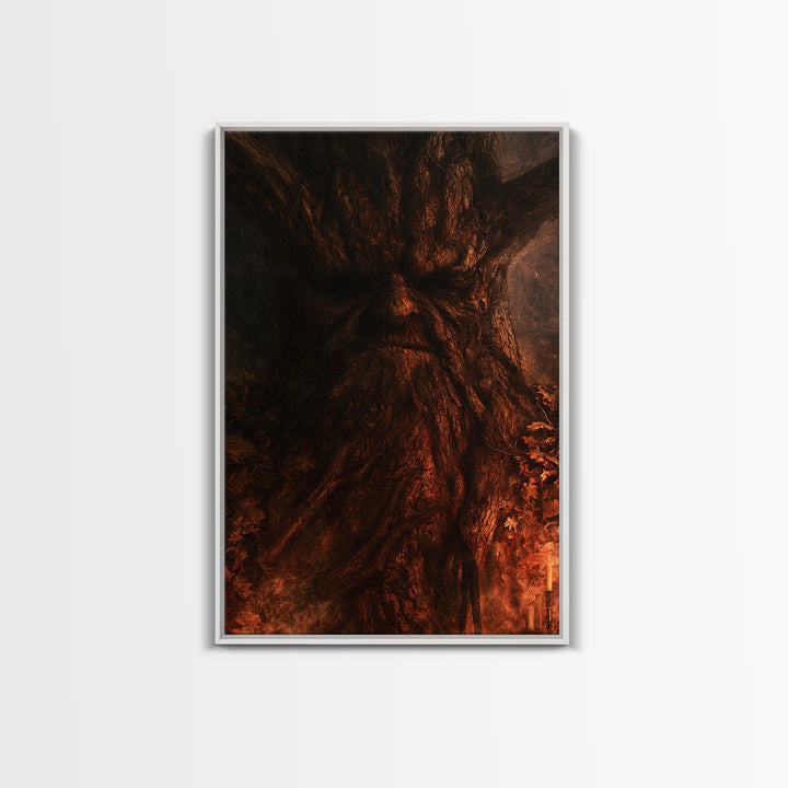 The Hollow-Tree Monster, Victorian Gothic Art, Vertical Wall Art, Canvas Print, Gothic Wall Decor, Halloween Portrait Art, Gothic Home Decor