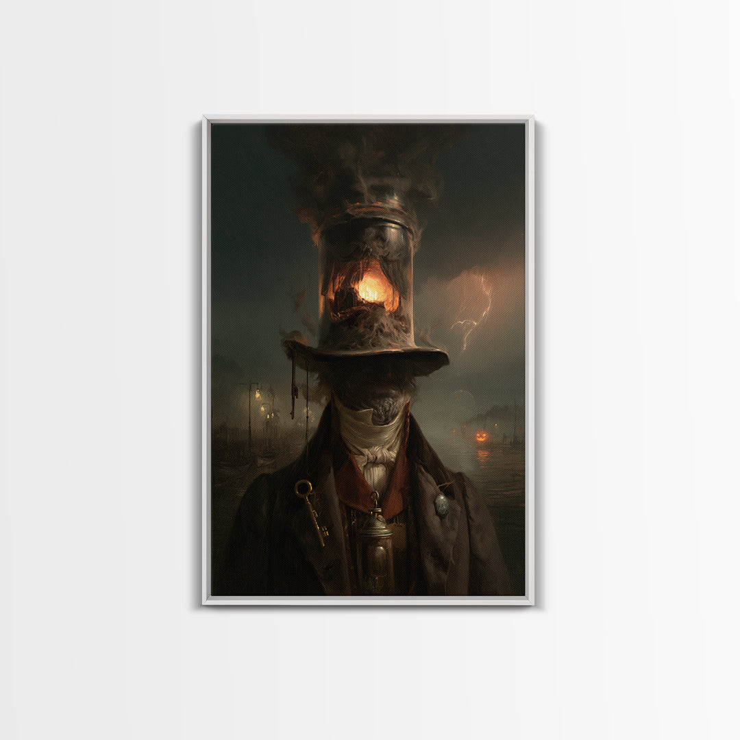The Dream Eater, Dark Academia Wall Art, Vertical Wall Art, Canvas Print, Gothic Wall Decor, Halloween Portrait Art, Halloween Wall Art