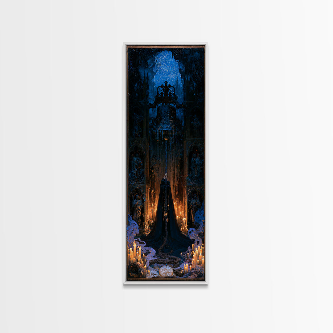 The Bellringer Of The Sunken Cathedral, Victorian Gothic Art, Tall Narrow Wall Art, Canvas Print, Gothic Wall Decor, Halloween Portrait Art