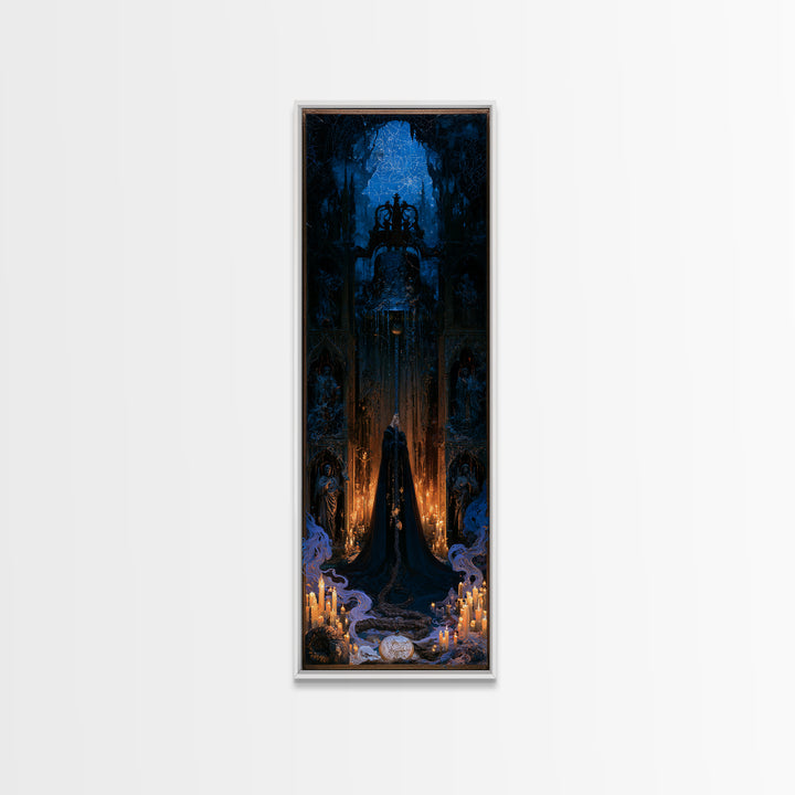 The Bellringer Of The Sunken Cathedral, Victorian Gothic Art, Tall Narrow Wall Art, Canvas Print, Gothic Wall Decor, Halloween Portrait Art