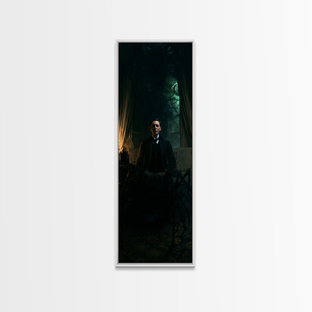 The Crawler Beneath The Floor Of Stars, Dark Academia Wall Art, Tall Narrow Wall Art, Canvas Print, Gothic Wall Decor, Halloween Wall Art