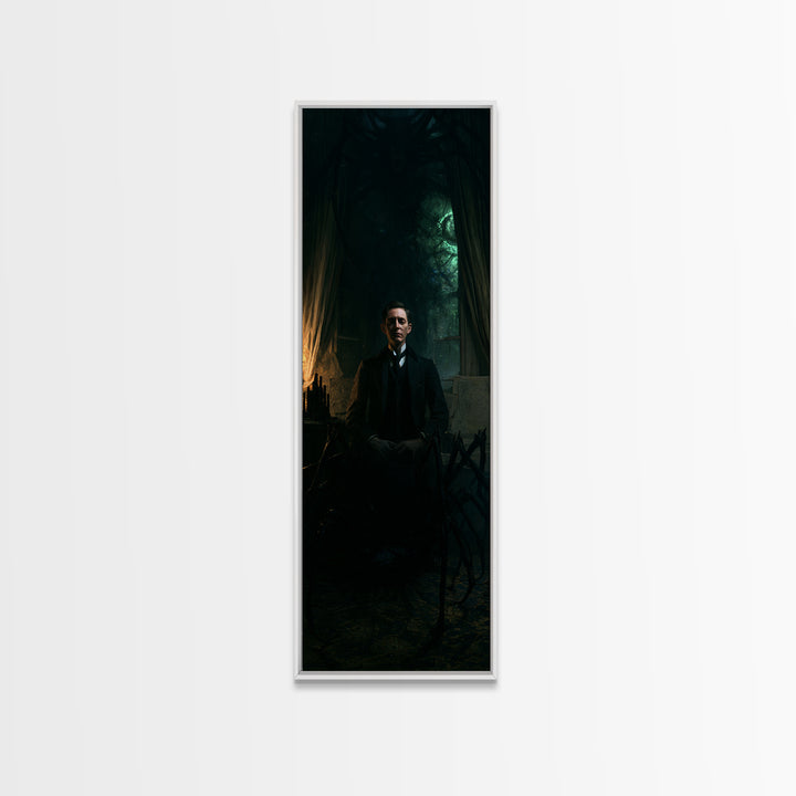 The Crawler Beneath The Floor Of Stars, Dark Academia Wall Art, Tall Narrow Wall Art, Canvas Print, Gothic Wall Decor, Halloween Wall Art