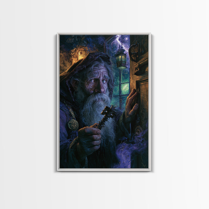The Keeper Of The Black Reef Key, Victorian Horror Portrait, Vertical Wall Art, Canvas Print, Gothic Wall Decor, Halloween Portrait Art