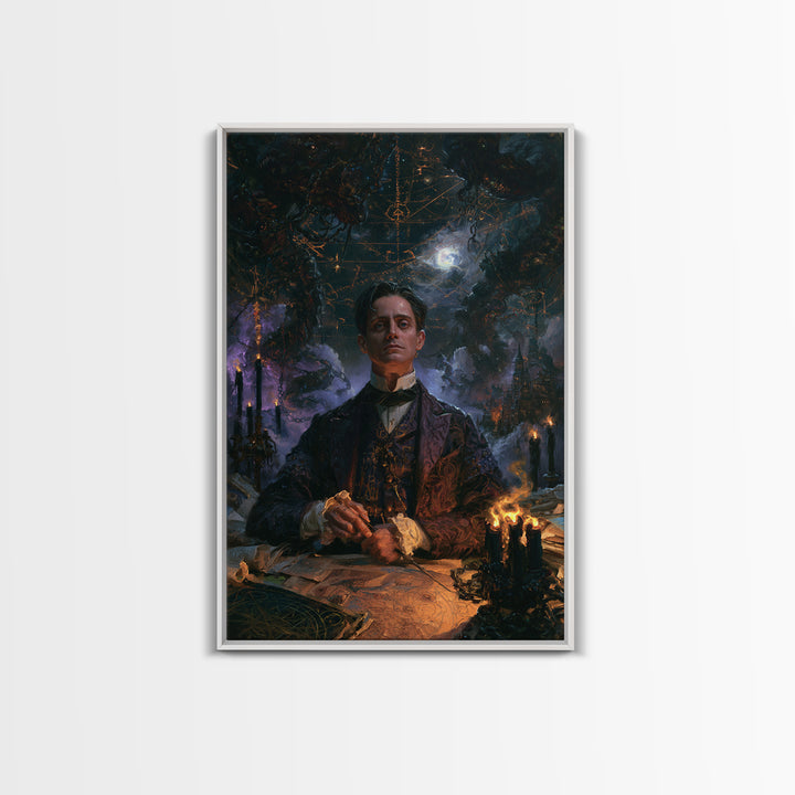The Moonlit Shoggoth Menagerie, Victorian Horror Portrait, Vertical Wall Art, Canvas Print, Gothic Wall Decor, Halloween Portrait Art