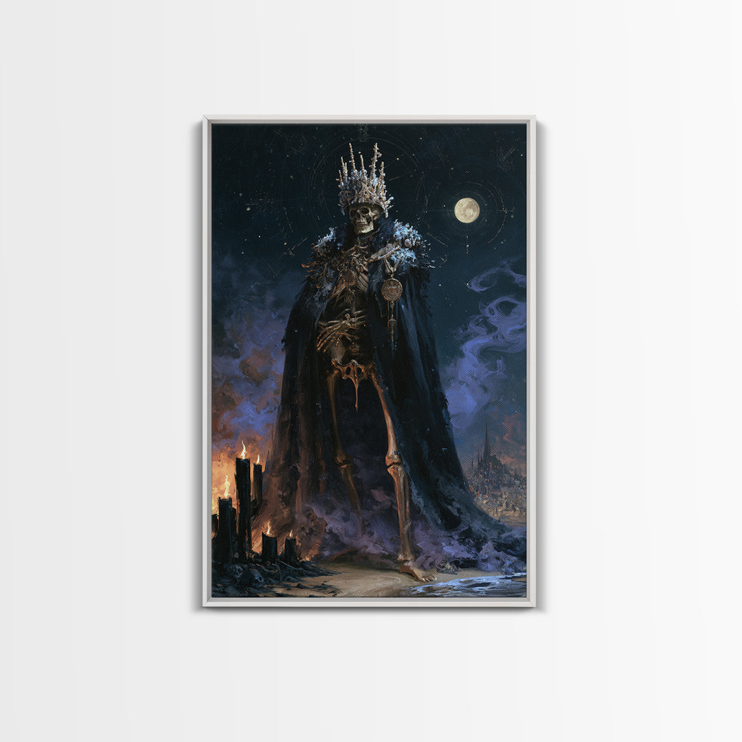 The Salt King Of The Black Shore, Lovecraftian Portrait Art, Vertical Wall Art, Canvas Print, Gothic Wall Decor, Halloween Portrait Art