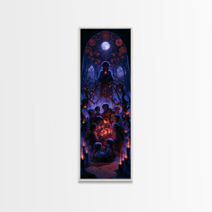 The Children Of The Star Orchard, Dark Academia Wall Art, Tall Narrow Wall Art, Framed Canvas Print, Gothic Wall Decor, Halloween Decor