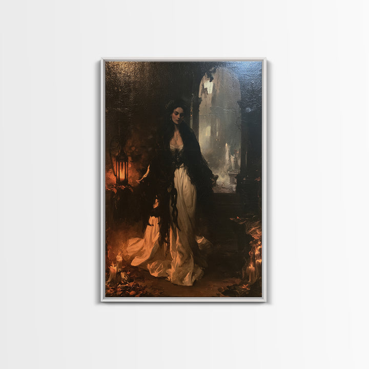The Somnambulist, Somnambulist Portrait, Vertical Canvas Print, Classic Halloween Decor, Gothic Wall Decor, Classic Monster Art