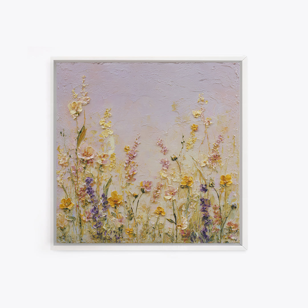 Impressionist Meadow of Wildflowers Canvas Print, Wall Art, Gallery Decor, Living Room Decor, Fine Art, Home Decor, WAL-1x1-17