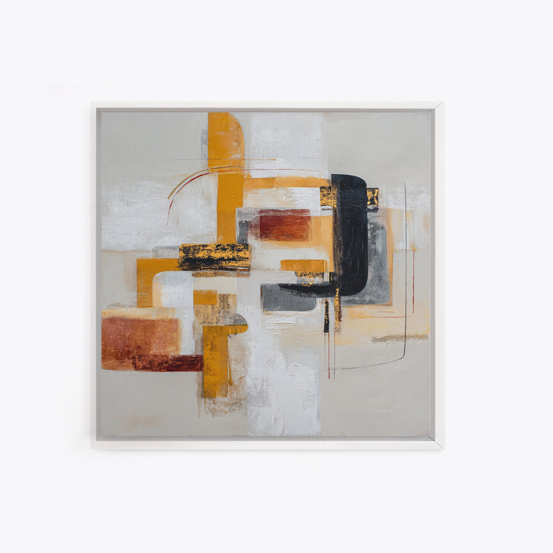 Statement Abstract with Bold Layered Brushwork Canvas Print, Wall Art, Room Decor, Living Room Decor, Abstract Art, WAL-1x1-25