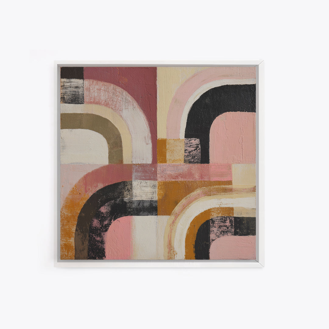 Statement Abstract with Bold Layered Brushwork Canvas Print, Wall Art, Room Decor, Living Room Decor, Abstract Art, WAL-1x1-49