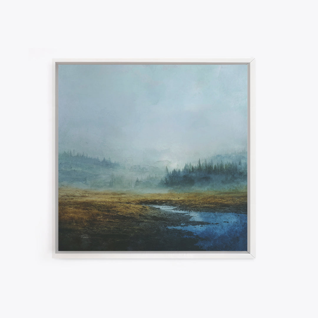 Moody Forest Landscape Canvas Print, Wall Art, Boho Decor, Living Room Decor, Fine Art, Painting, Art Print, WAL-1x1-82