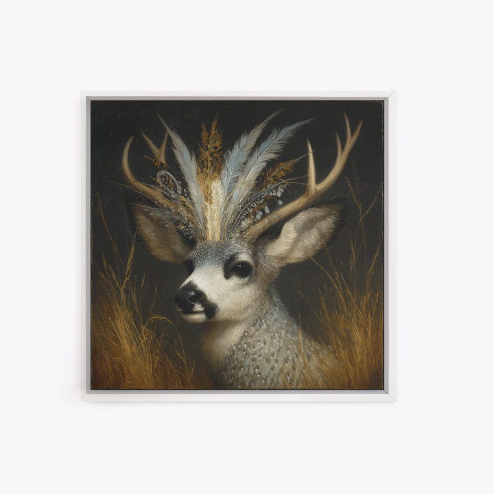 Whimsical Animal Portrait Canvas Print, Wall Art, Fine Art Print, Living Room Decor, Oil Painting, Wall Decor, WAL-1x1-95