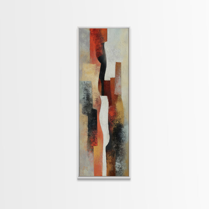 Statement Abstract with Bold Layered Brushwork Canvas Print, Wall Art, Minimalist Decor, Living Room Decor, Fine Art, WAL-1x3-13
