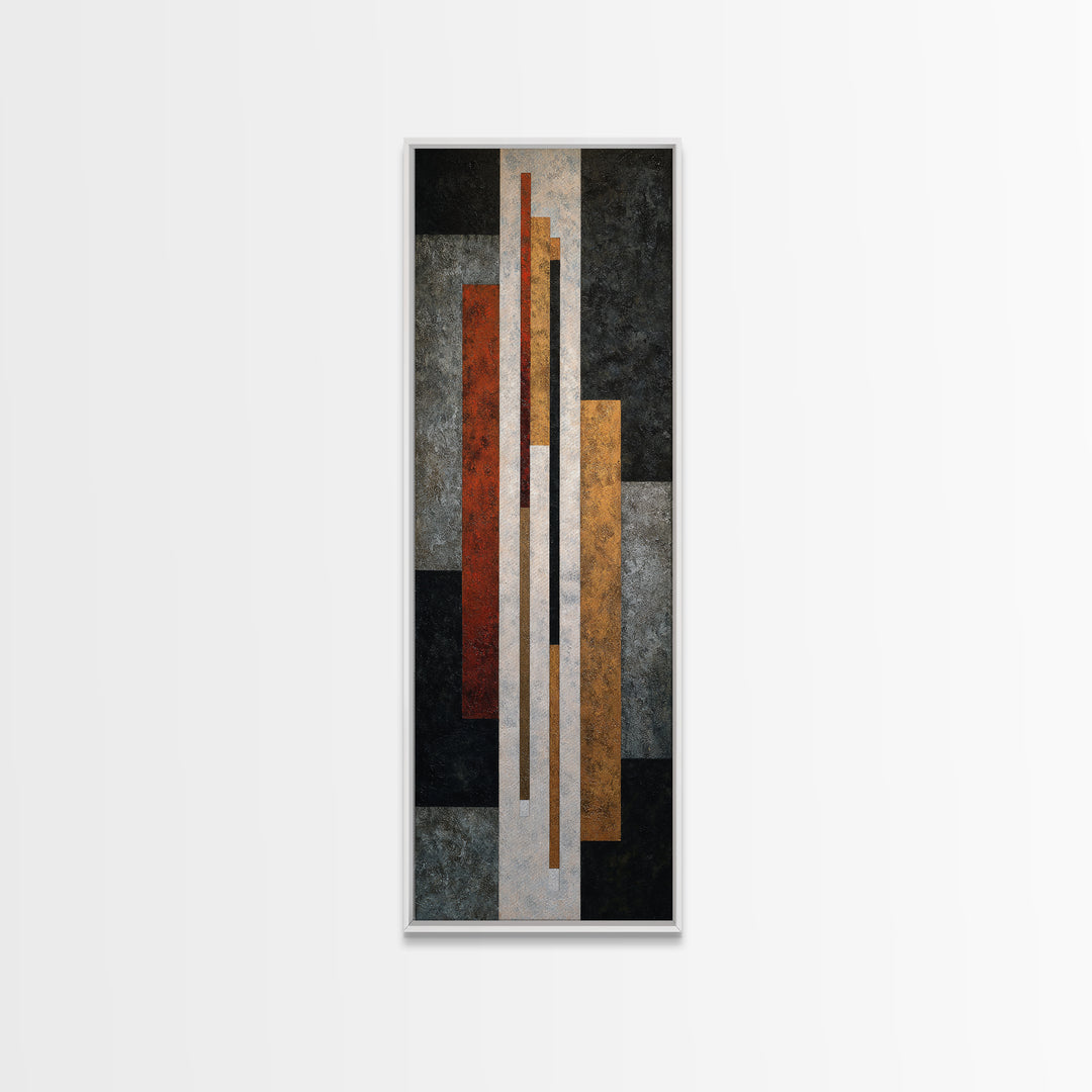 Modern Geometric Composition for Living Spaces Canvas Print, Wall Art, Home Decor, Living Room Decor, Abstract Art, WAL-1x3-16