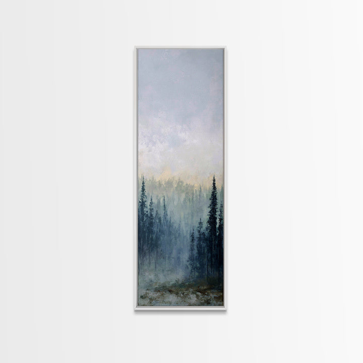 Moody Forest Landscape Canvas Print, Wall Art, Prints Wall Art, Living Room Decor, Oil Painting, Textured Painting, WAL-1x3-22