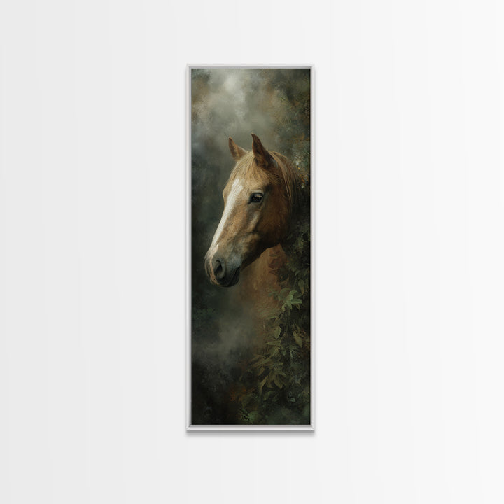 Wild Horse Portrait Canvas Print, Wall Art, Canvas, Living Room Decor, Oil Painting, Canvas Wall Art, Abstract Art, WAL-1x3-25