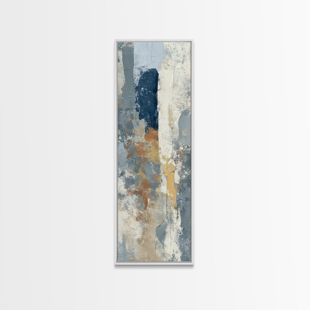 Luxury Neutral Plaster Texture Abstract Canvas Print, Wall Art, Wood Wall Art, Living Room Decor, Fine Art, Textured Painting, WAL-1x3-51