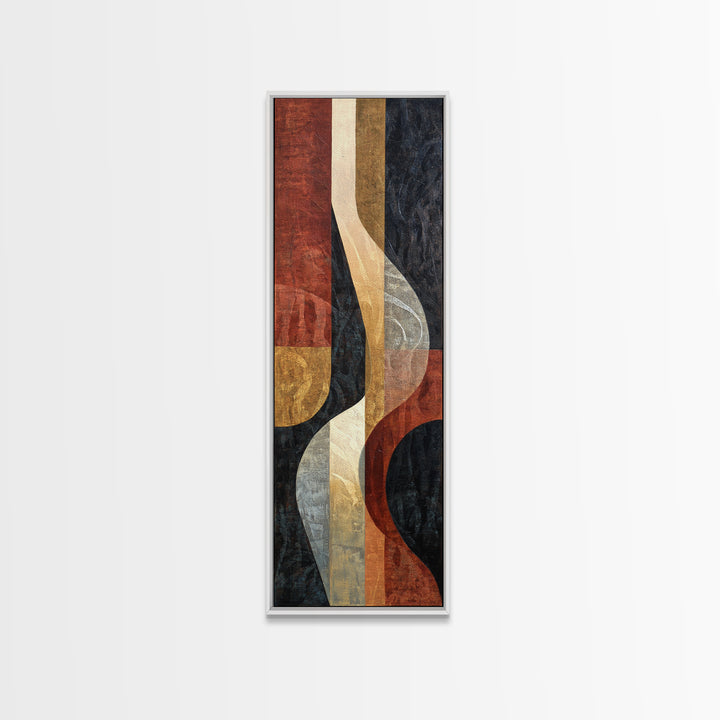 Statement Abstract with Bold Layered Brushwork Canvas Print, Wall Art, Canvas, Living Room Decor, Abstract Art, WAL-1x3-85
