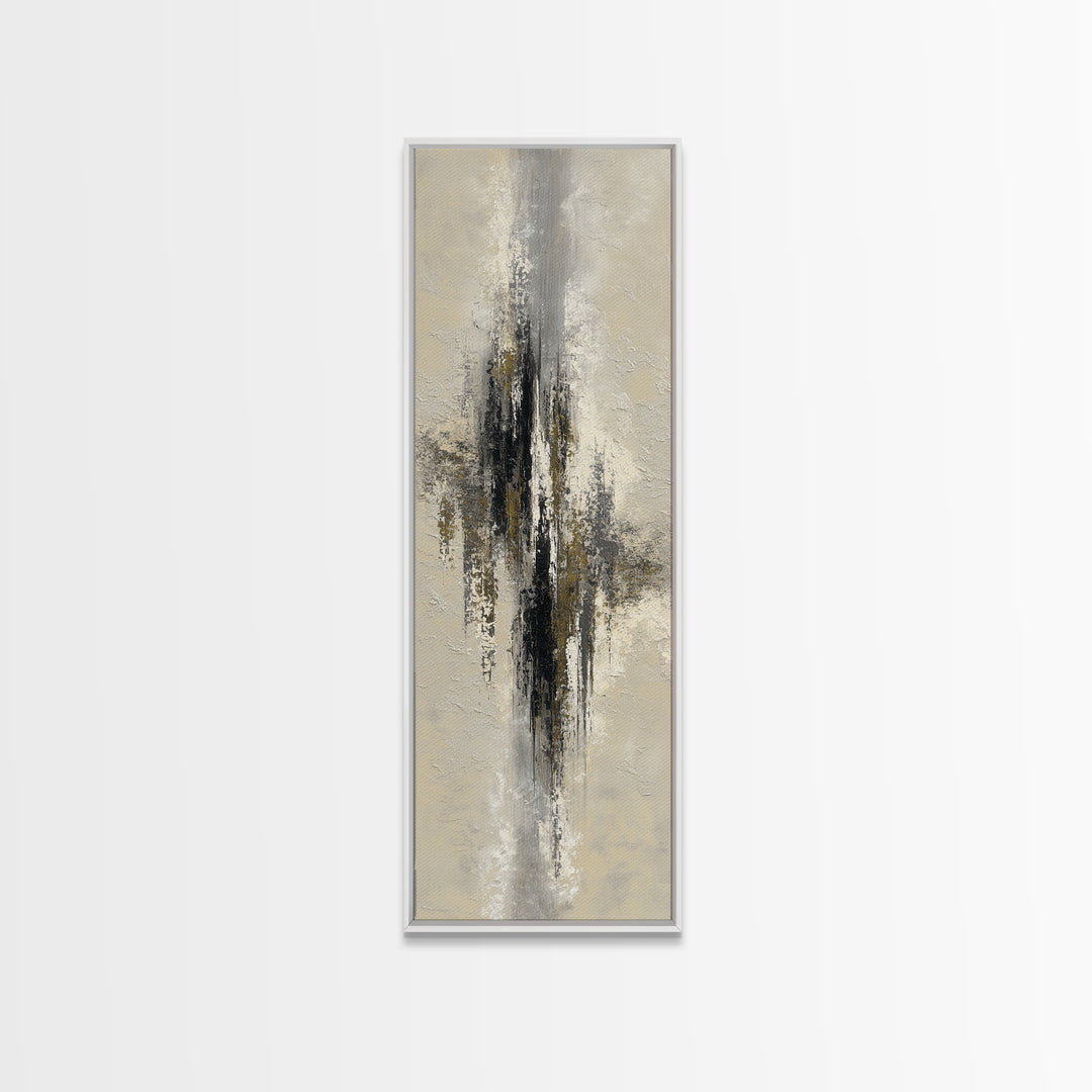 Black and White Architectural Study Framed Canvas Print, Wall Art, Digital Print, Living Room Decor, Fine Art, WAL-1x3-92