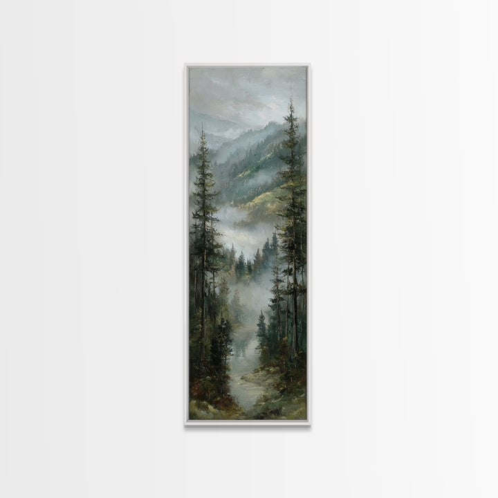 Moody Forest Landscape Canvas Print, Wall Art, Room Decor, Living Room Decor, Fine Art, Printable Wall Art, Wall Hangings, WAL-1x3-94
