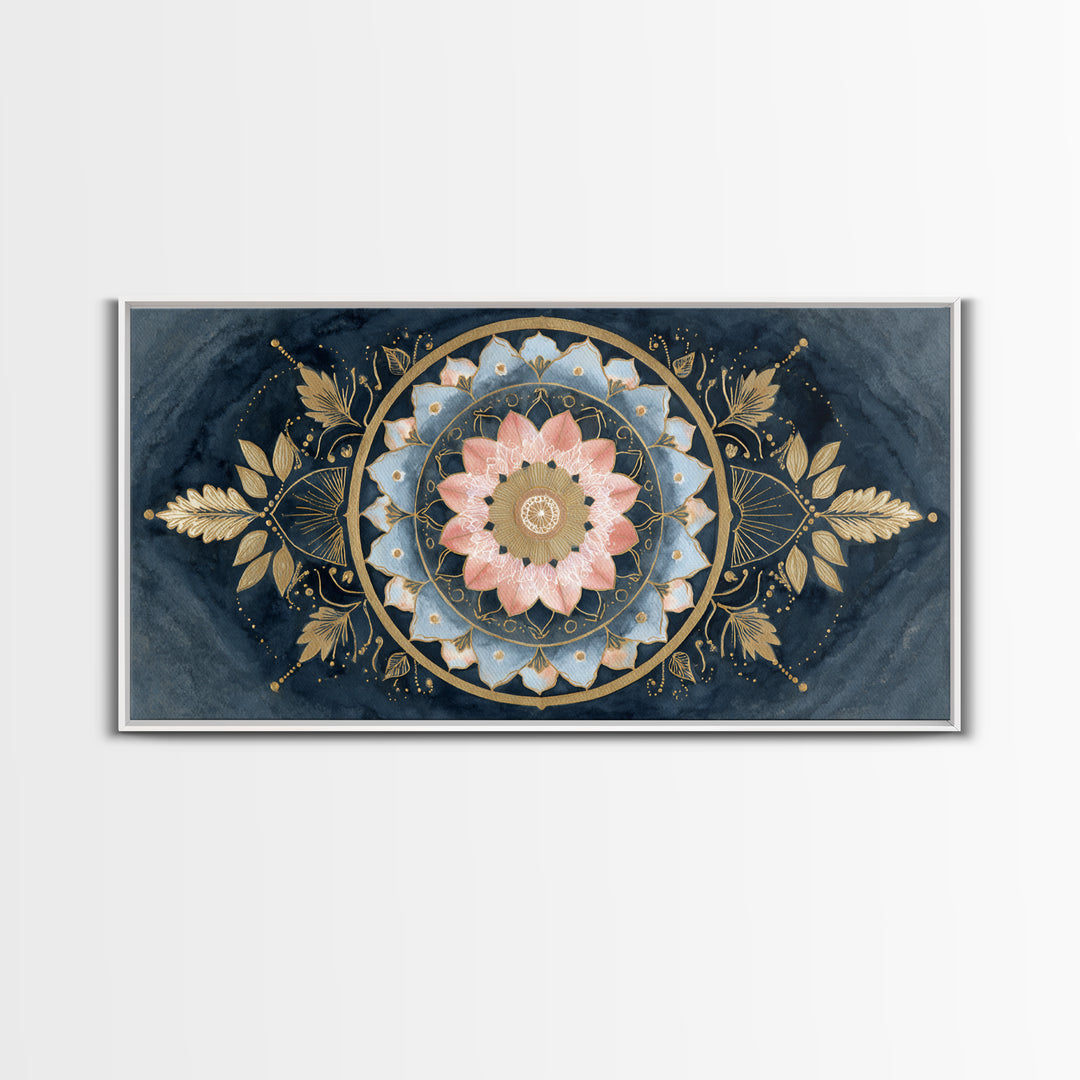 Sacred Geometry Mandala Canvas Print, Wall Art, Art Print, Living Room Decor, Fine Art, Wall Hanging, Home Decor Gift, WAL-2x1-41