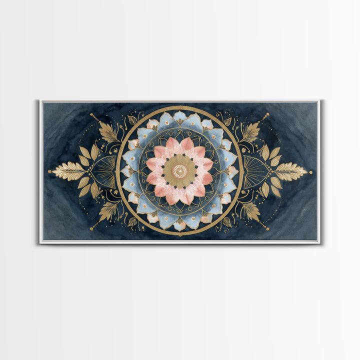 Sacred Geometry Mandala Canvas Print, Wall Art, Art Print, Living Room Decor, Fine Art, Wall Hanging, Home Decor Gift, WAL-2x1-41