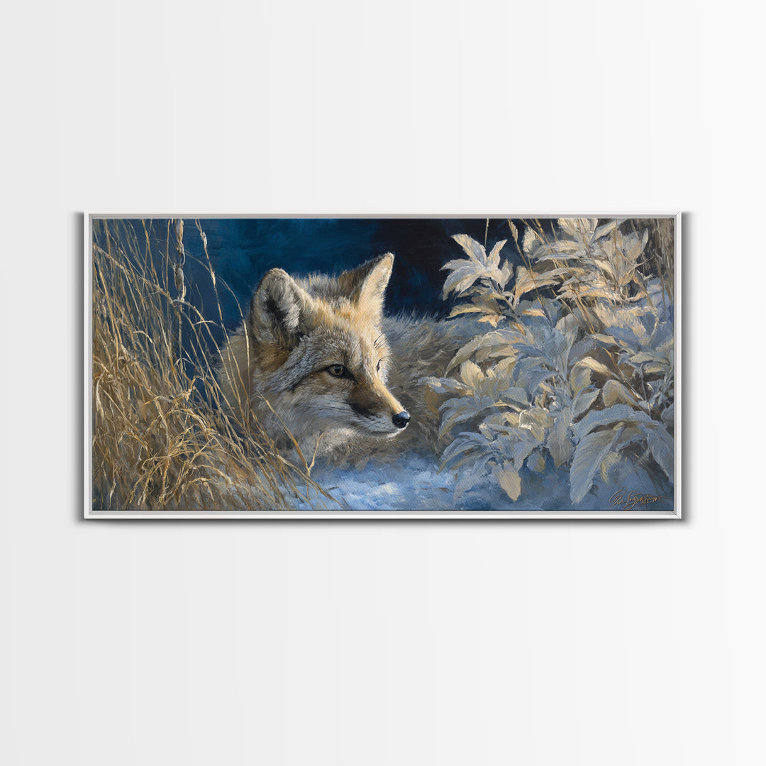 Whimsical Animal Portrait Framed Canvas Print, Wall Art, Gallery Decor, Living Room Decor, Fine Art, Home Decor, WAL-2x1-67