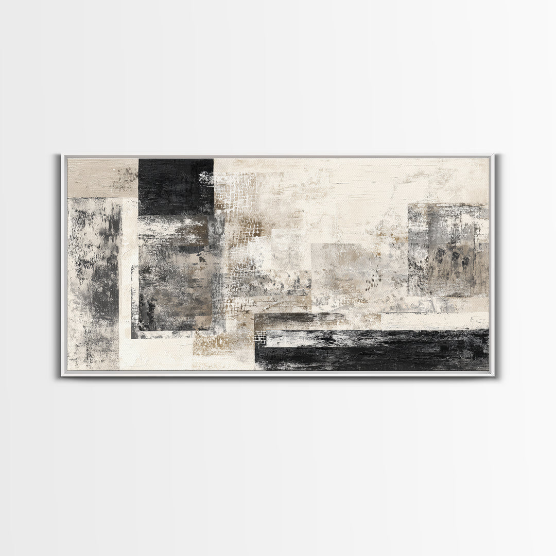 Black and White Architectural Study Canvas Print, Wall Art, Large Wall Art, Living Room Decor, Fine Art, Abstract Wall Art, WAL-2x1-76