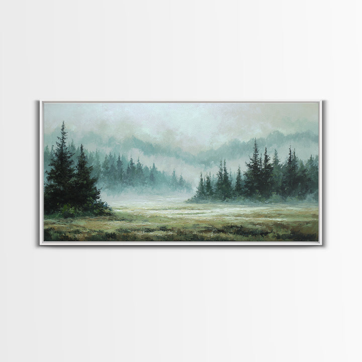 Moody Forest Landscape Canvas Print, Wall Art, Wall Decor, Living Room Decor, Fine Art, Large Wall Art, Art Deco, WAL-2x1-78