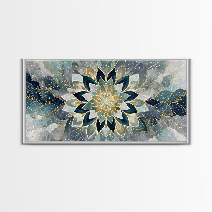 Sacred Geometry Mandala Canvas Print, Wall Art, Art Deco, Living Room Decor, Fine Art, Abstract Wall Art, Gallery Decor, WAL-2x1-89