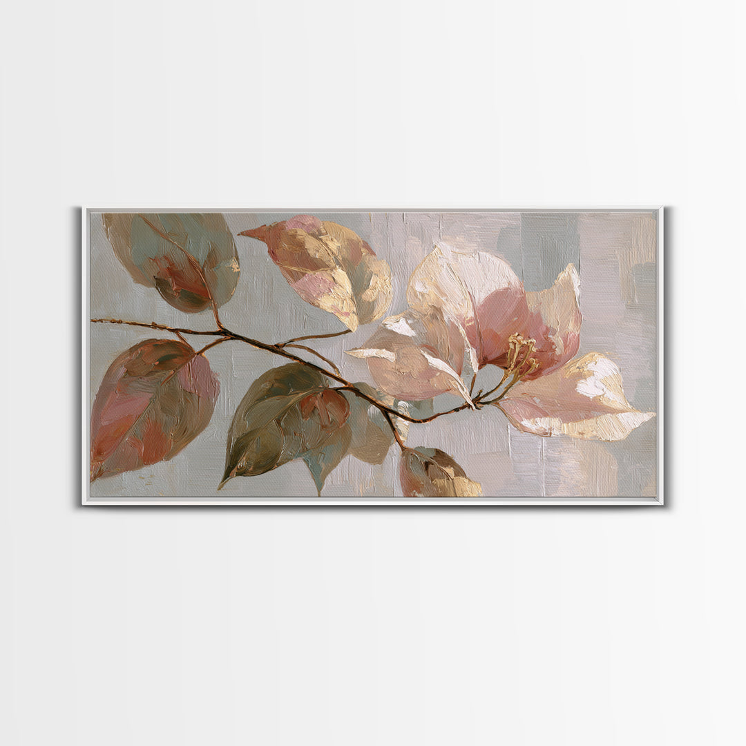 Large Botanical Print Canvas Print, Wall Art, Printable Wall Art, Living Room Decor, Oil Painting, Original Art, WAL-2x1-94