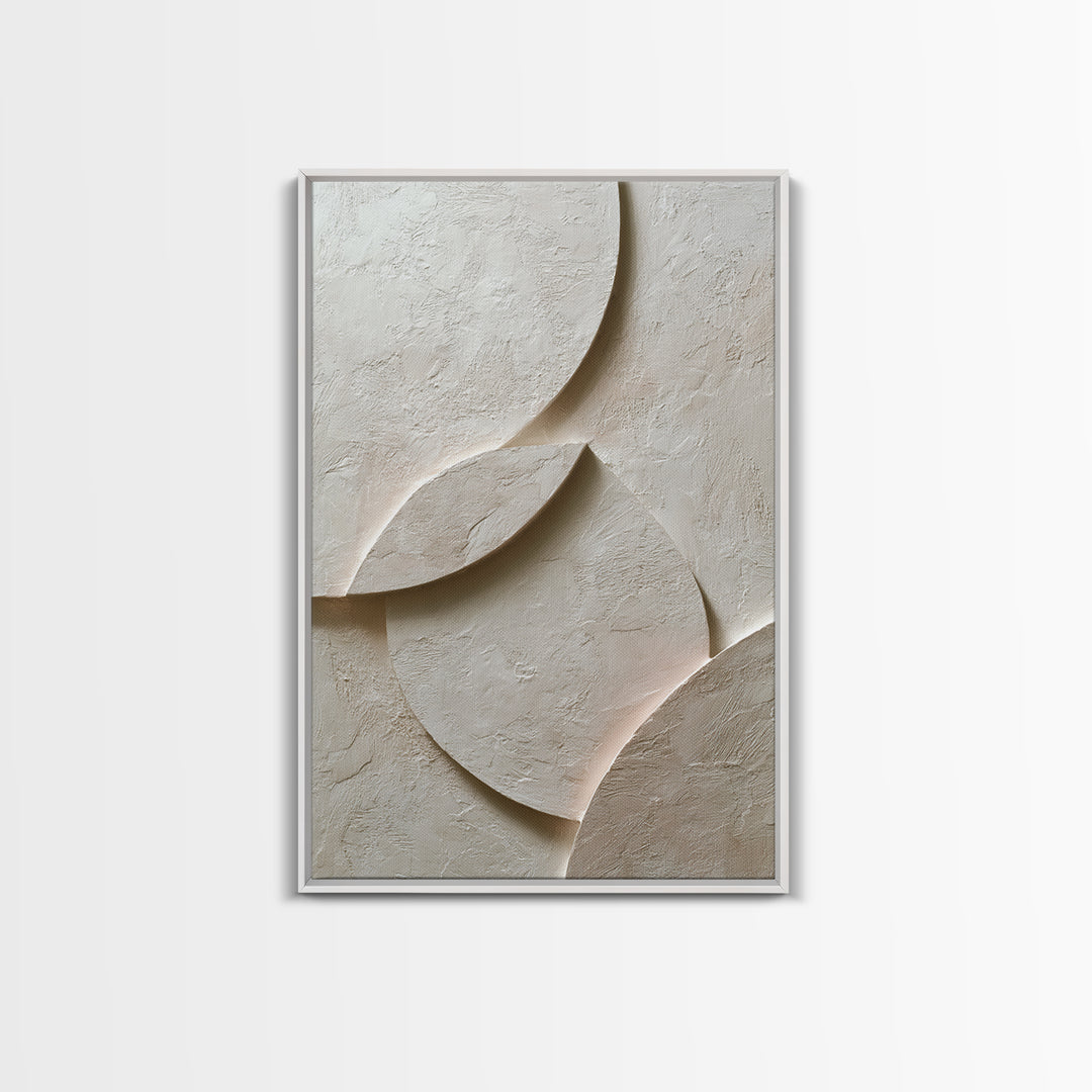 Luxury Neutral Plaster Texture Abstract Canvas Print, Wall Art, Art Deco, Living Room Decor, Fine Art, Abstract Wall Art, WAL-2x3-71