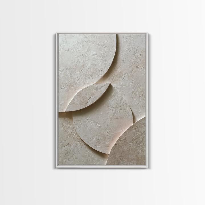 Luxury Neutral Plaster Texture Abstract Canvas Print, Wall Art, Art Deco, Living Room Decor, Fine Art, Abstract Wall Art, WAL-2x3-71