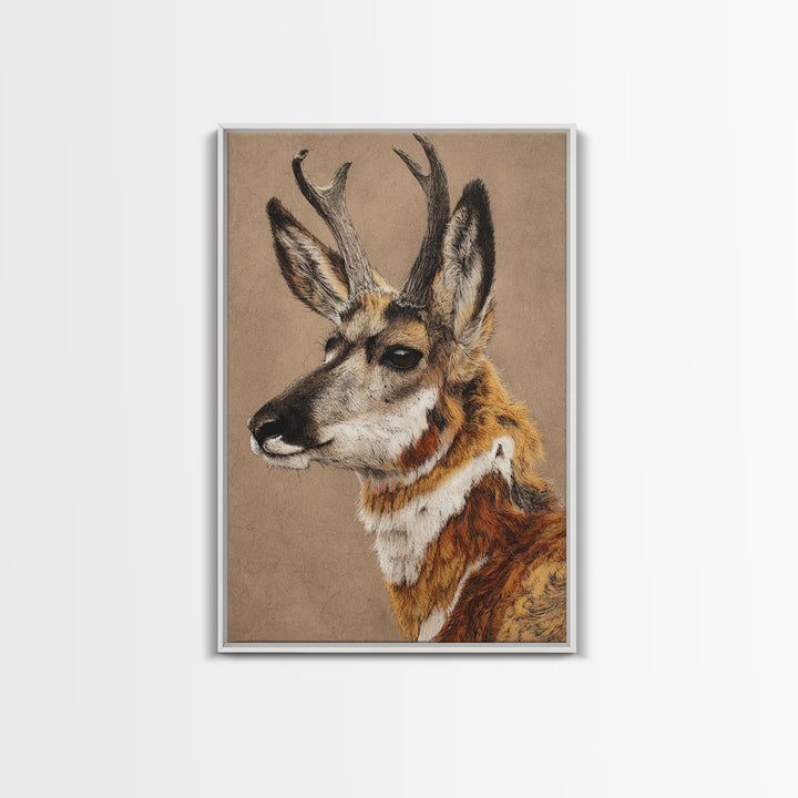 Whimsical Animal Portrait Canvas Print, Wall Art, Digital Wall Art, Living Room Decor, Fine Art, Wood Wall Art, WAL-2x3-79
