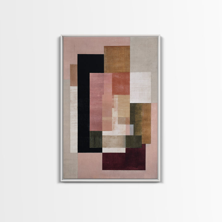 Modern Geometric Composition for Living Spaces Framed Canvas Print, Wall Art, Modern Decor, Living Room Decor, Abstract Art, WAL-2x3-84