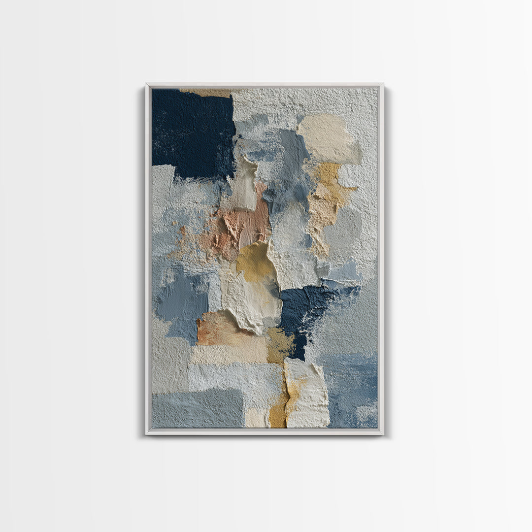 Luxury Neutral Plaster Texture Abstract Canvas Print, Wall Art, Living Room Decor, Abstract Art, Minimalist Decor, WAL-2x3-95